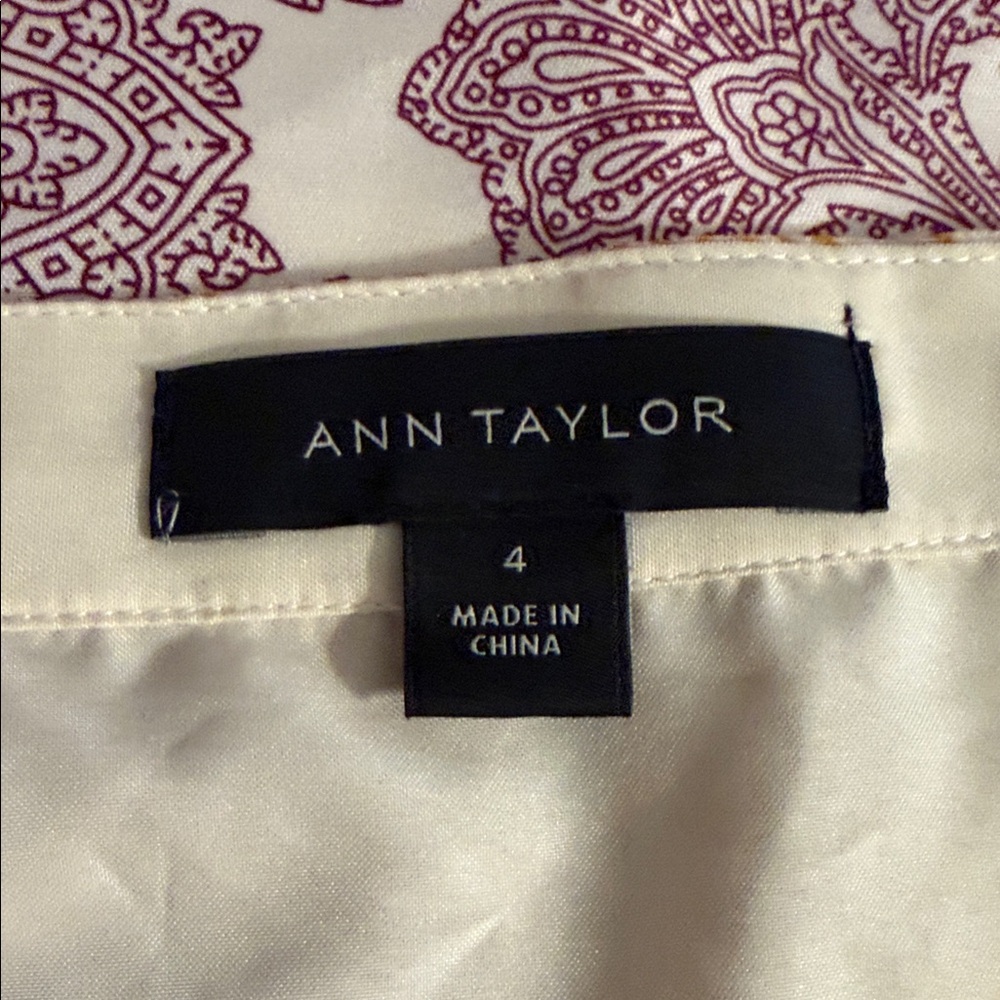 Ann Taylor Multicolor Plaid A-Line Skirt - Picture 2 of 3